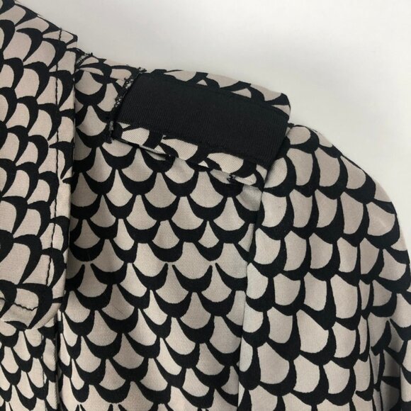 RACHEL Rachel Roy Trench Coat. Black/Taupe Geometric Print. Size M - Picture 3 of 14